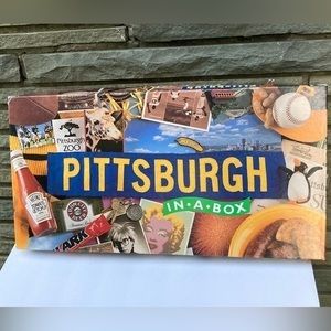 LATE FOR THE SKY Monopoly PITTSBURGH PA USA City IN A BOX Board Game COMPLETE!